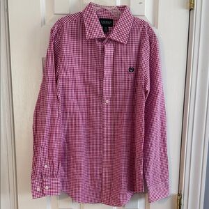 Boys Ralph Lauren Pink and White Plaid Shirt Size 14
